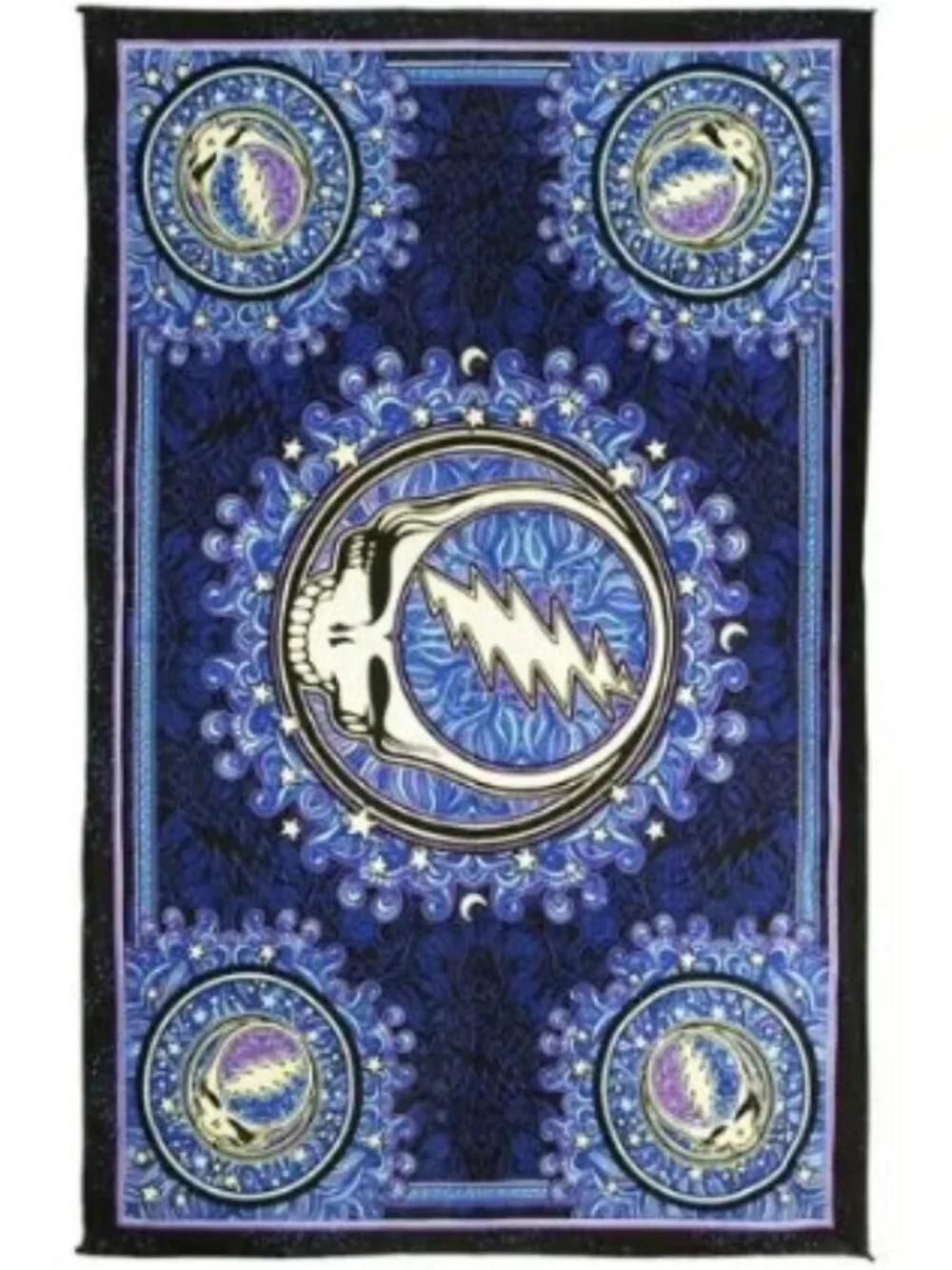 Grateful Dead 3D Steal Your Face Tapestry ~ 100% Cotton ~ 60